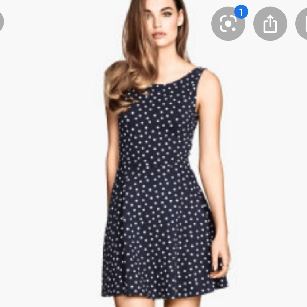 Black and white polka dot dress
